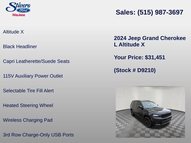 Used 2024 Jeep Grand Cherokee L Altitude AWD/4WD image 28