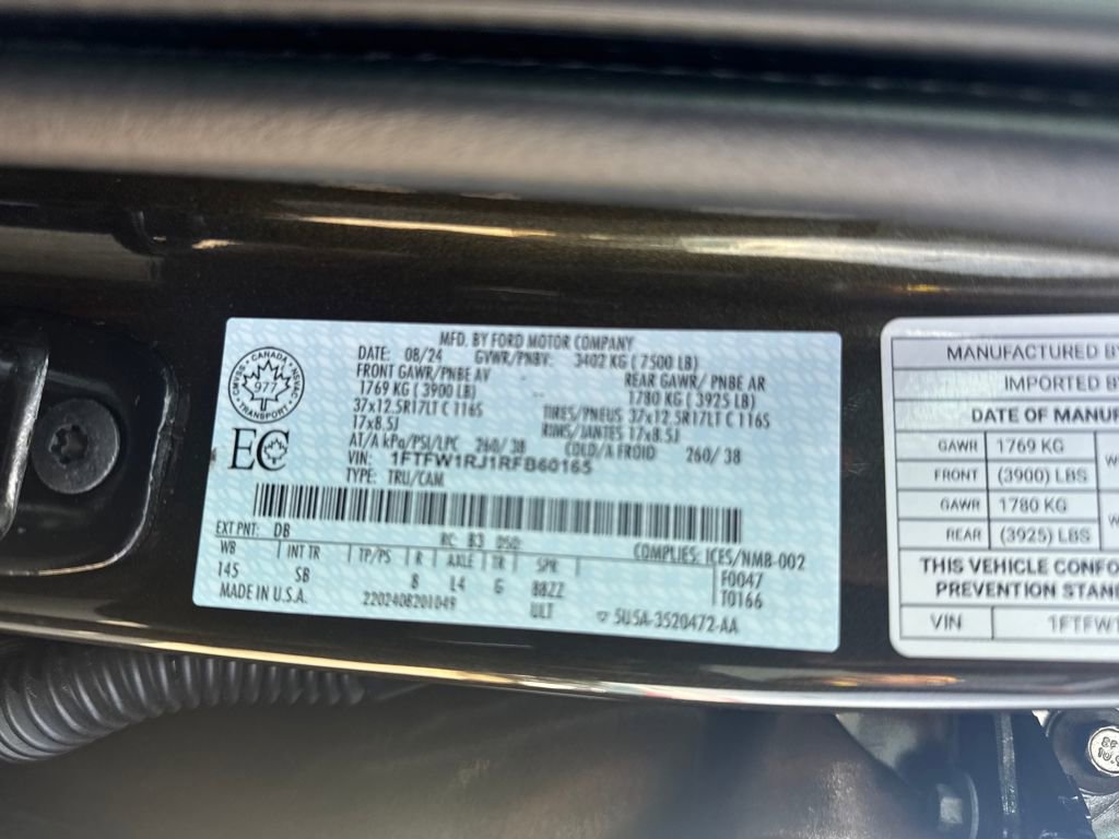 Used 2024 Ford F150 Raptor w/ Equipment Group 803A Raptor R image 30