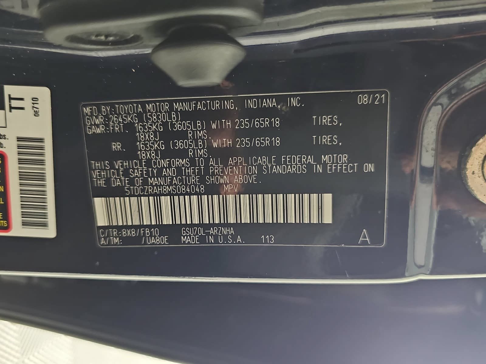 Used 2021 Toyota Highlander L FWD image 29