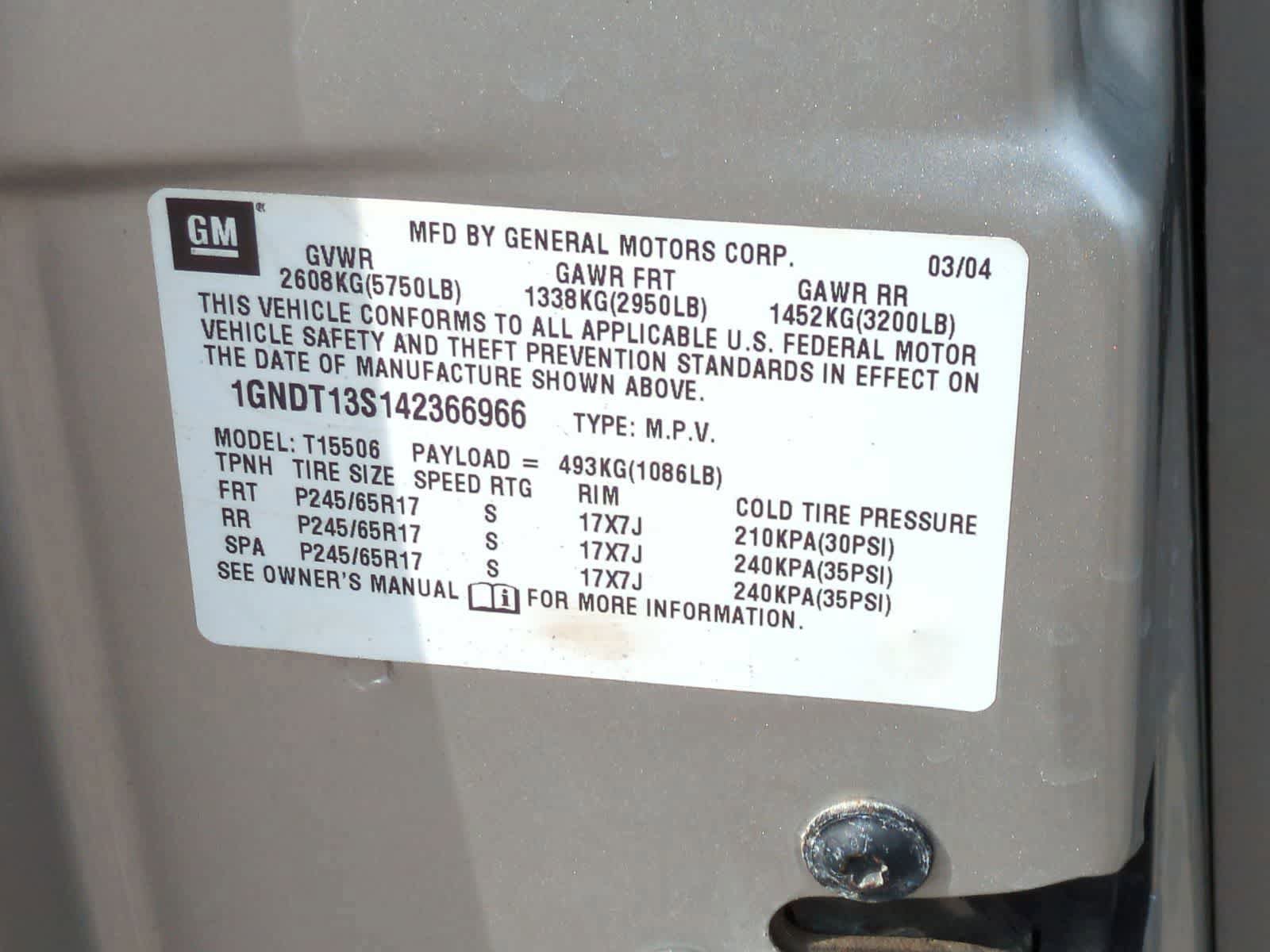 Used 2004 Chevrolet TrailBlazer LT w/ LT Preferred Equipment Group AWD/4WD image 34