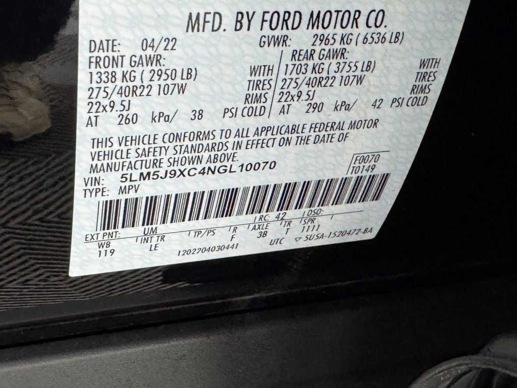 Used 2022 Lincoln Aviator Black Label w/ Dynamic Handling Package image 31