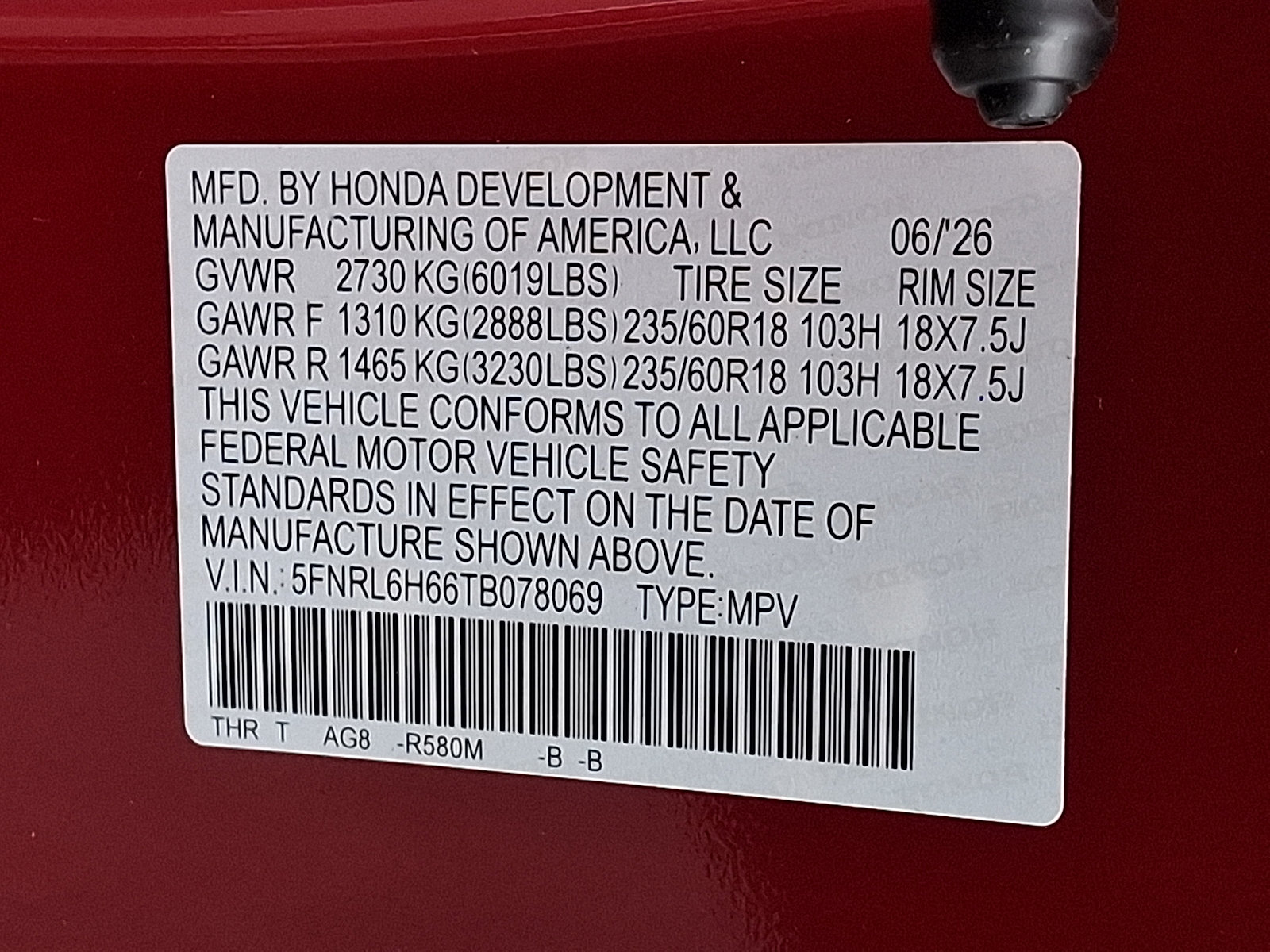 New 2026 Honda Odyssey EX-L image 10