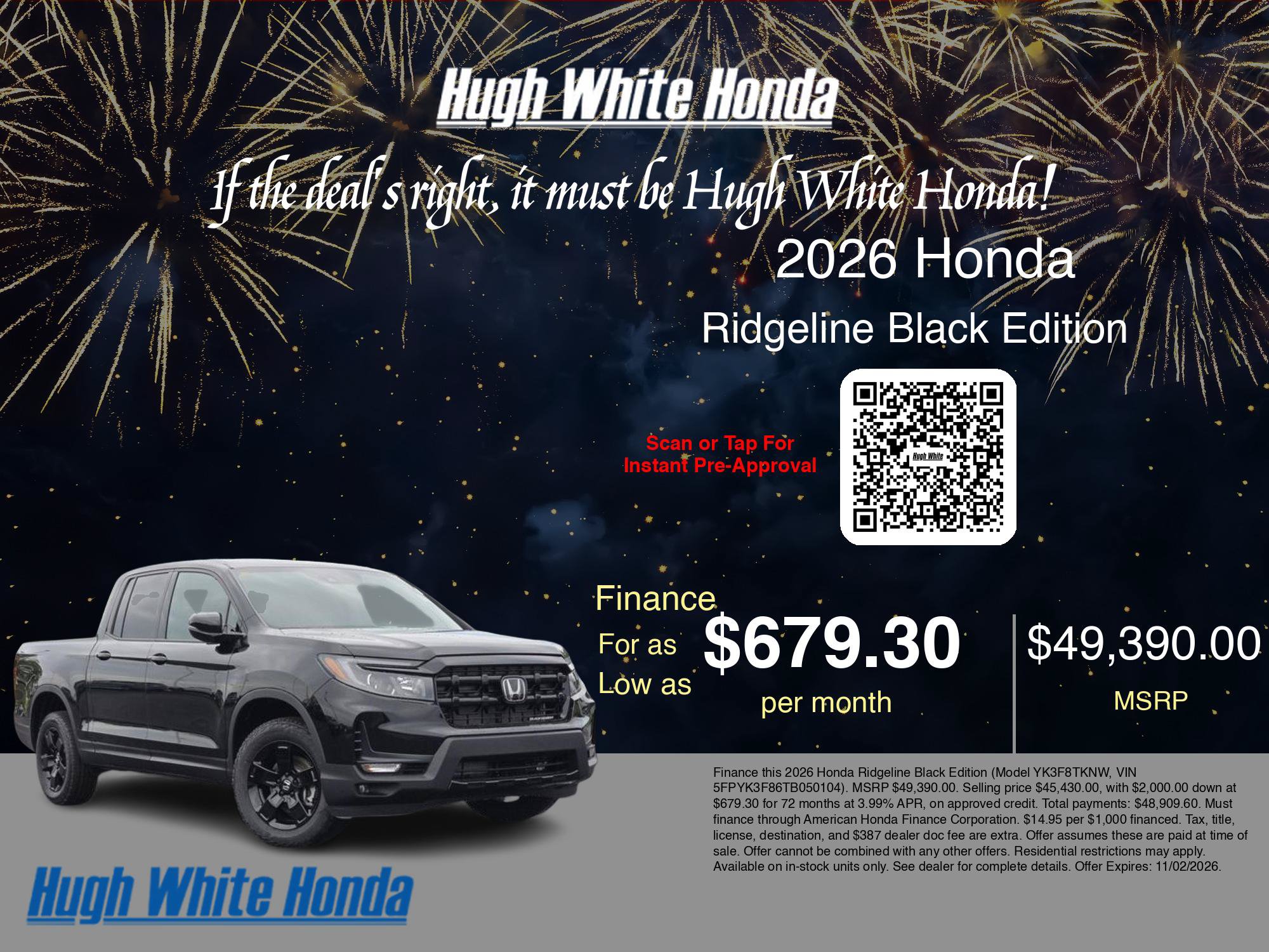 New 2026 Honda Ridgeline Black Edition image 36