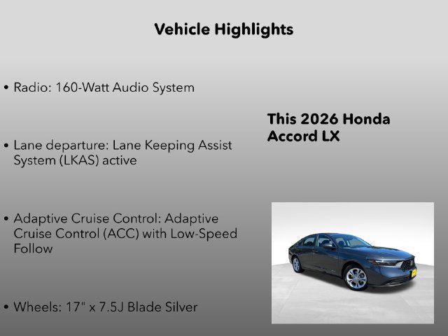 New 2026 Honda Accord LX image 5