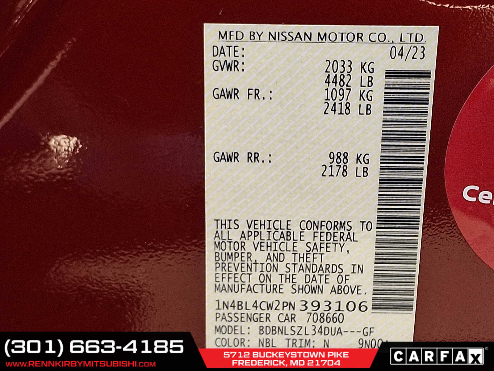 Used 2023 Nissan Altima 2.5 SR image 26