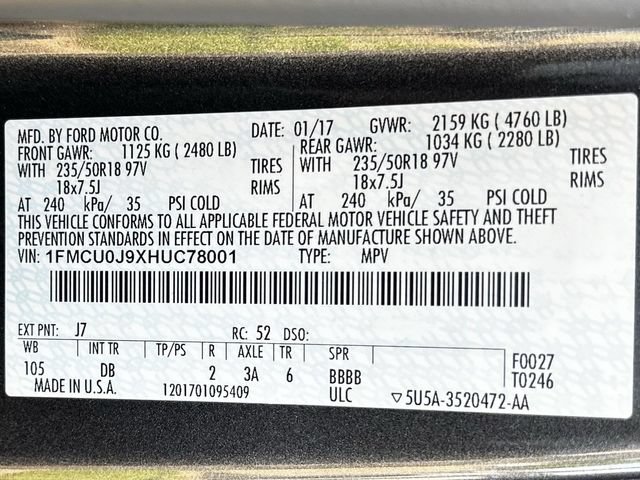 Used 2017 Ford Escape Titanium w/ Equipment Group 301A FWD image 33
