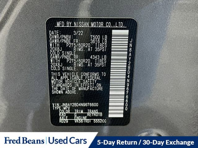 Used 2022 Nissan Armada SL image 35