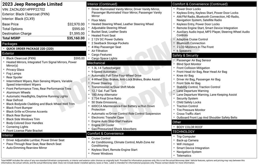 Used 2023 Jeep Renegade Limited image 2