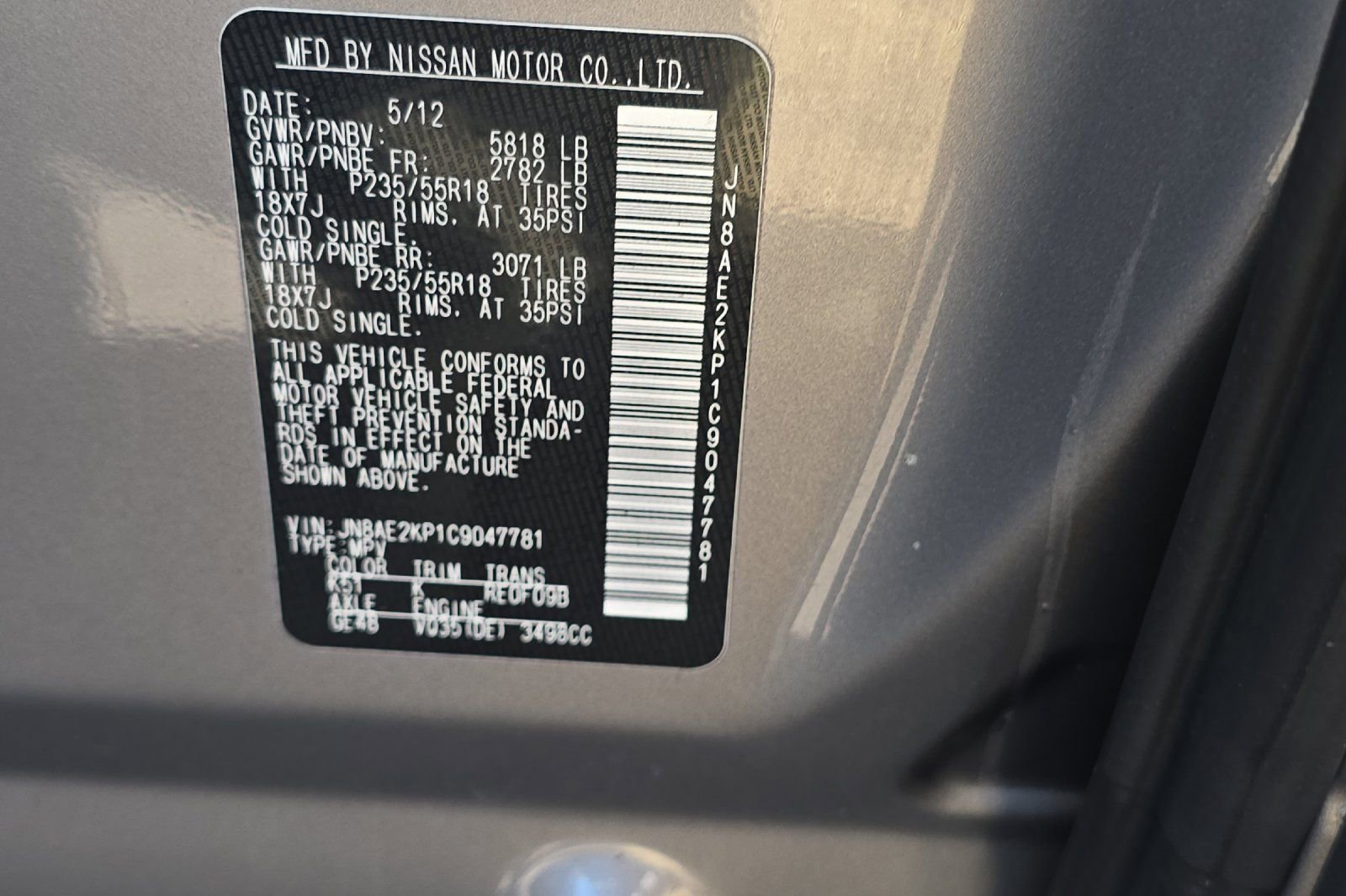 Used 2012 Nissan Quest SL FWD image 30