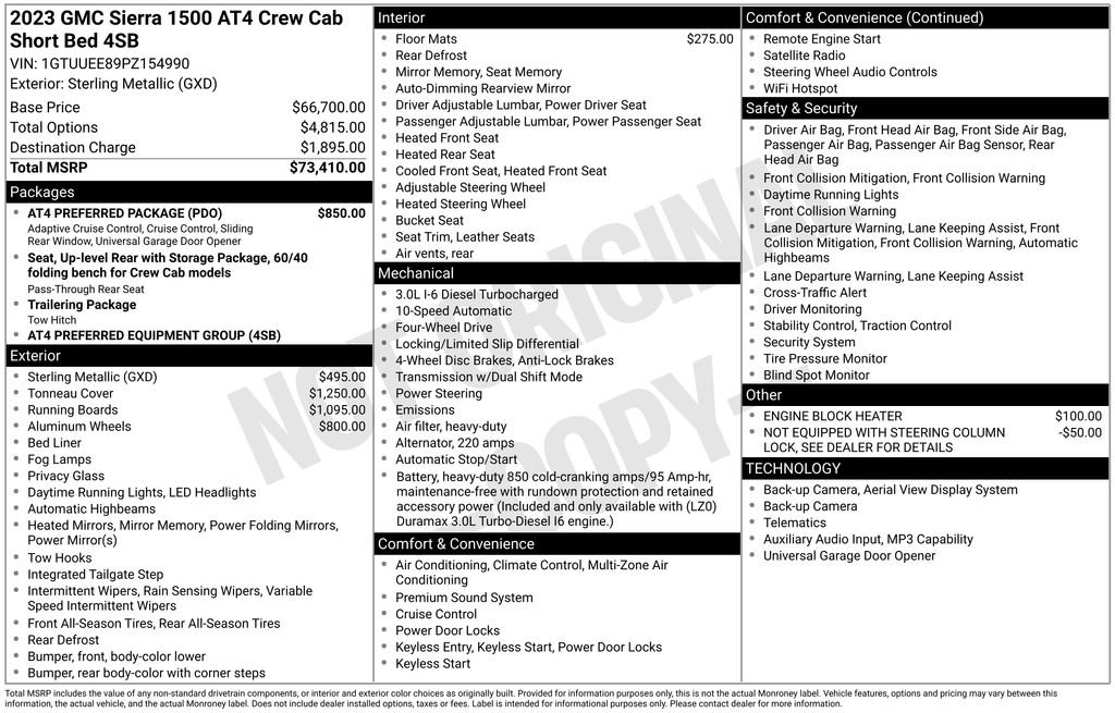 Used 2023 GMC Sierra 1500 AT4 w/ AT4 Preferred Package AWD/4WD image 19