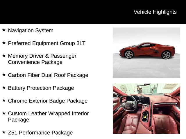 Certified 2022 Chevrolet Corvette Stingray Premium Cpe w/ Z51 Performance Package RWD image 27