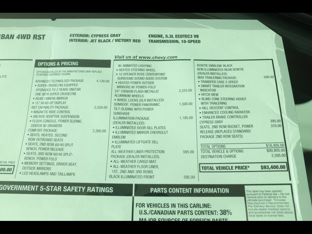 New 2026 Chevrolet Suburban RST w/ Advanced Technology Package image 28
