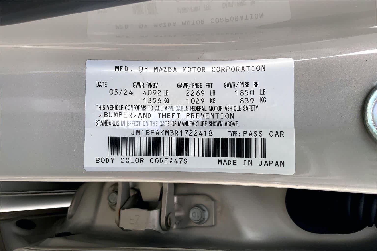 Used 2024 MAZDA MAZDA3 s FWD image 33