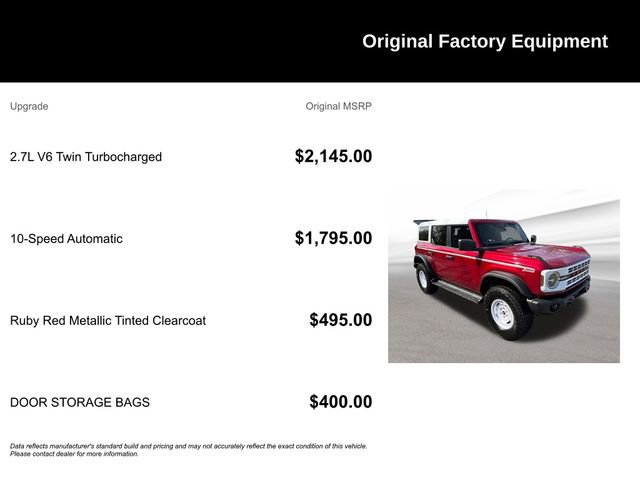 Used 2025 Ford Bronco Heritage Edition AWD/4WD image 9