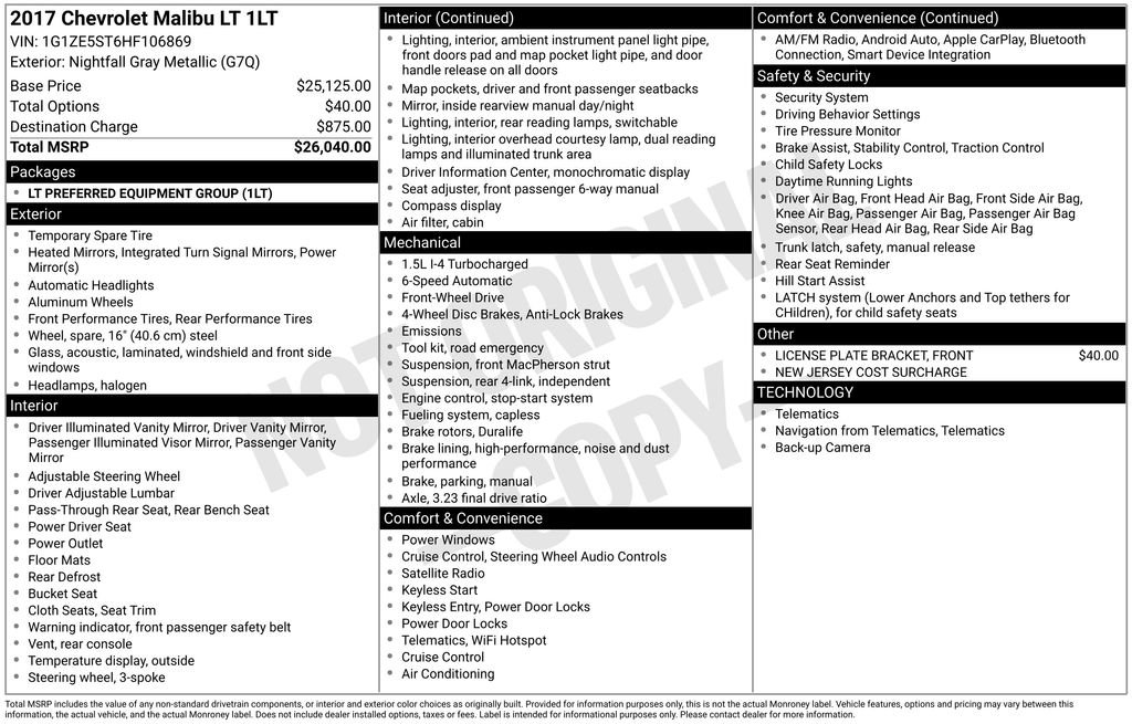 Certified 2017 Chevrolet Malibu LT image 6