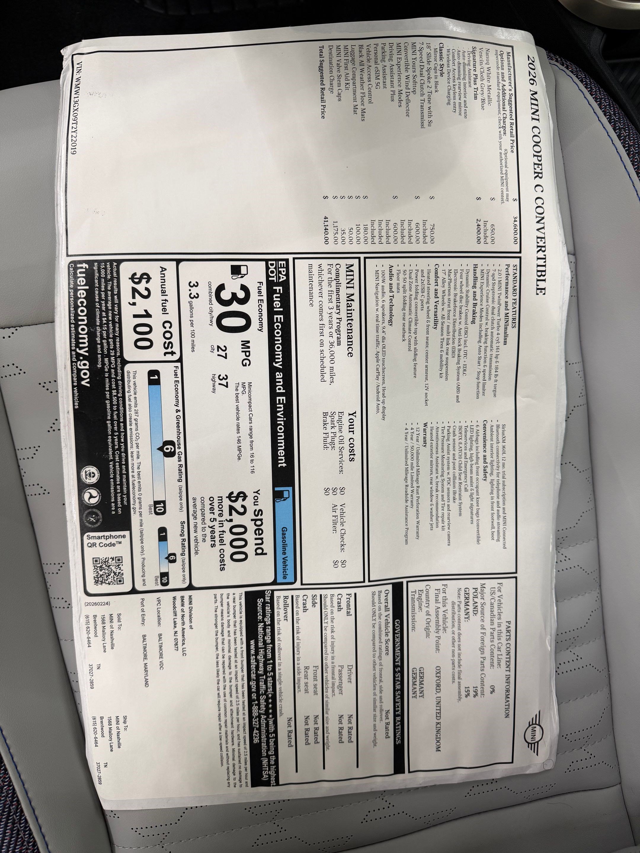 New 2026 MINI Cooper Convertible image 22