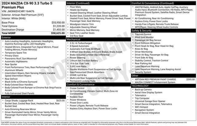 Used 2024 MAZDA CX-90 3.3 Turbo S w/ Premium Plus image 10