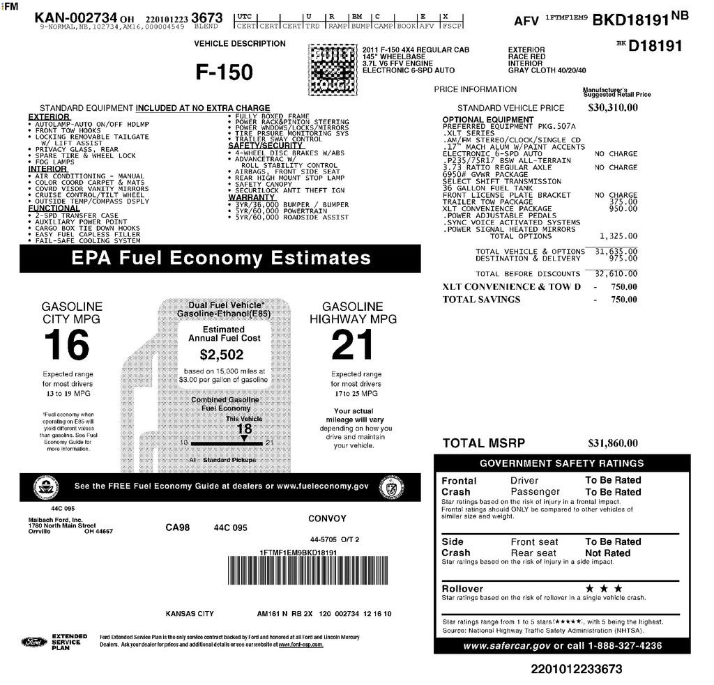 Used 2011 Ford F150 XLT w/ XLT Convenience Pkg AWD/4WD image 5