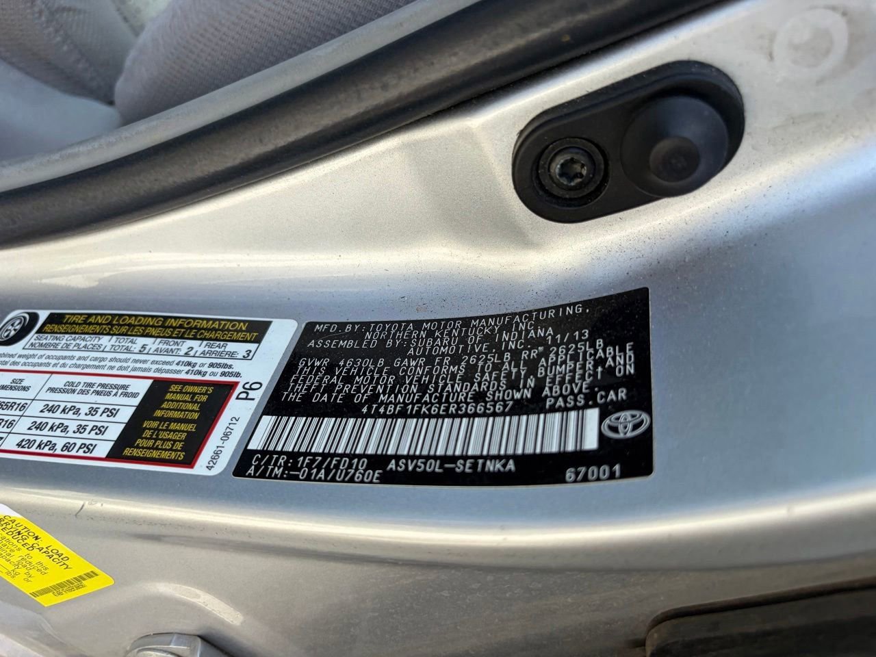 Used 2014 Toyota Camry LE FWD image 15