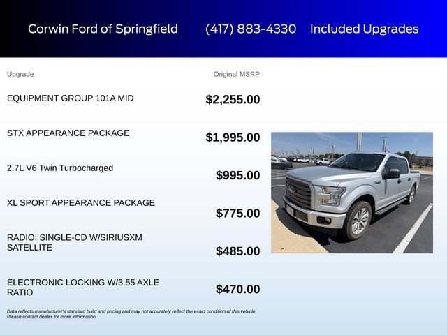 Used 2017 Ford F150 XL w/ Equipment Group 101A Mid AWD/4WD image 6