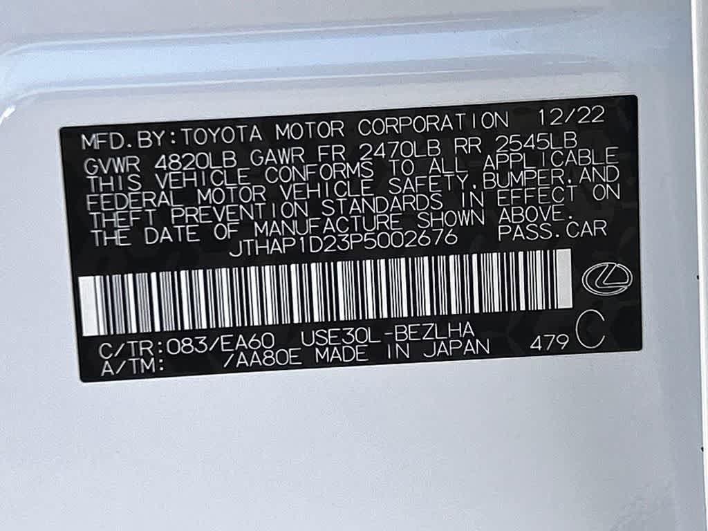 Used 2023 Lexus IS 500 RWD image 22