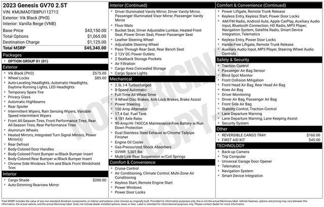 Certified 2023 Genesis GV70 2.5T image 2