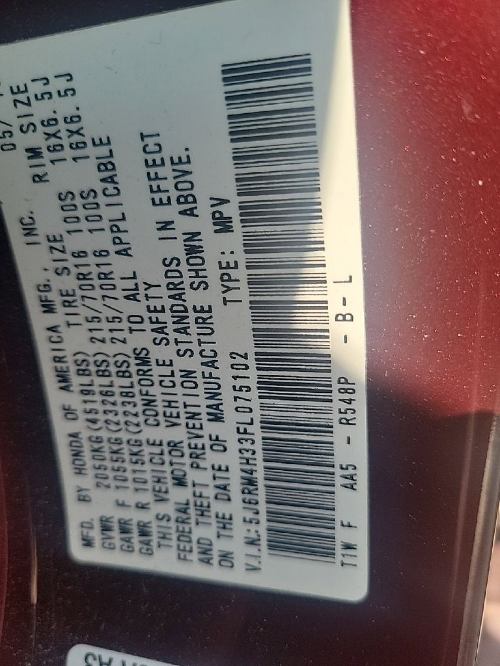 Used 2015 Honda CR-V LX image 28