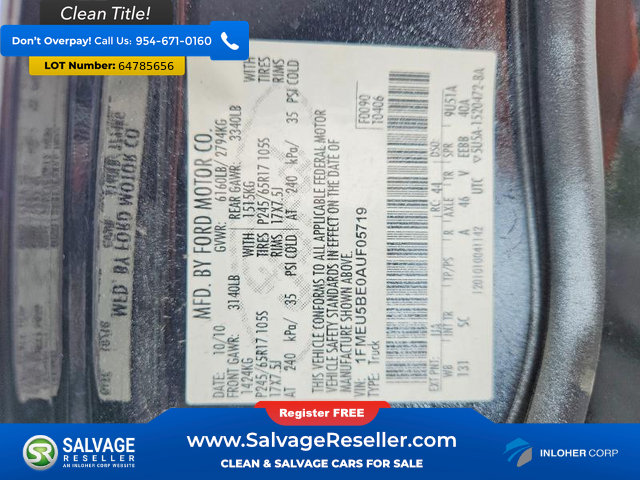 Used 2010 Ford Explorer Sport Trac XLT AWD/4WD image 16