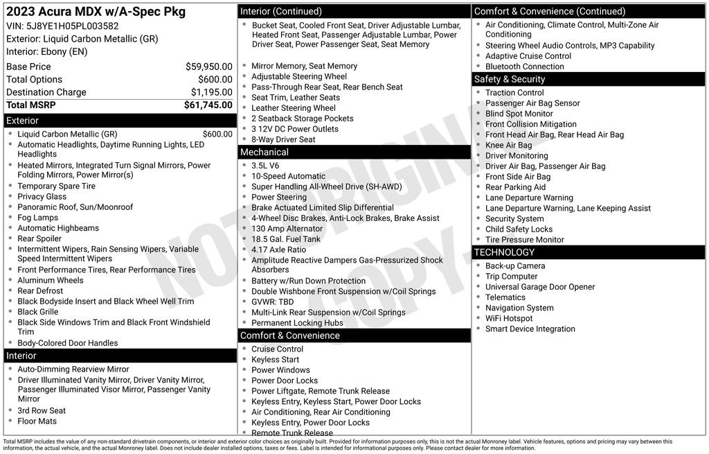 Certified 2023 Acura MDX A-Spec image 4