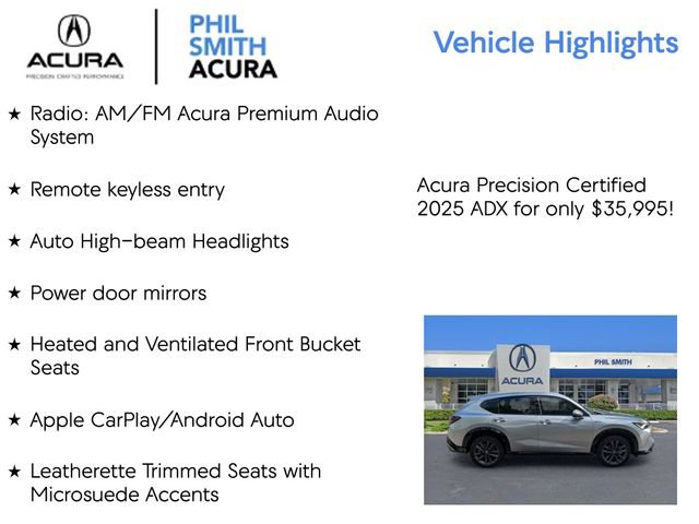 Certified 2025 Acura ADX A-Spec FWD image 5