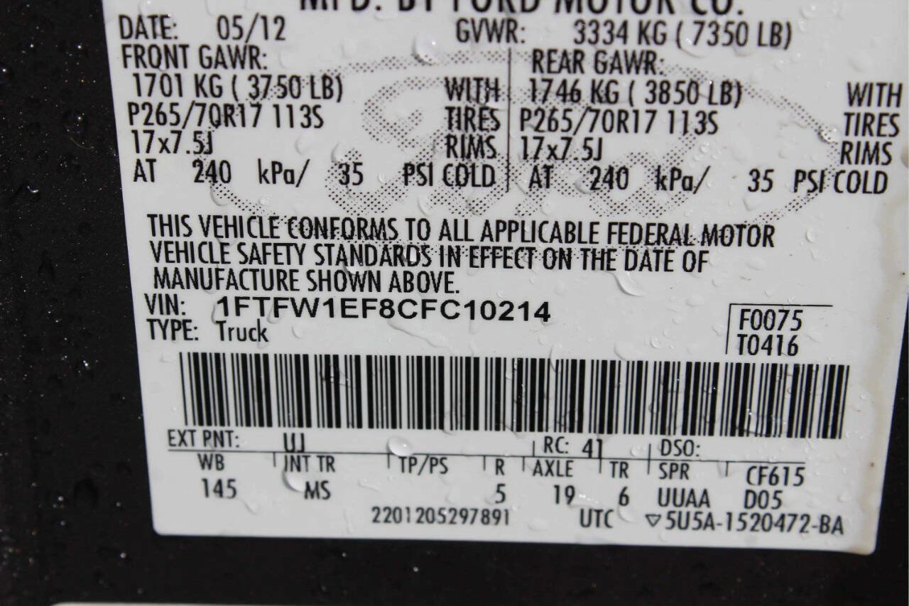 Used 2012 Ford F150 XLT w/ XLT Convenience Pkg AWD/4WD image 11