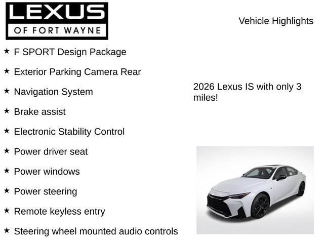 New 2026 Lexus IS 350 F Sport AWD/4WD image 8