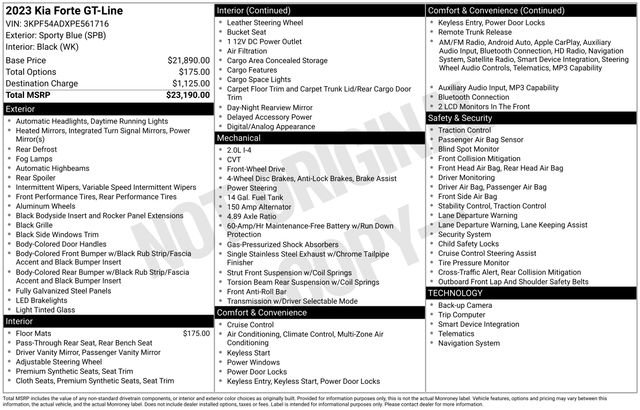 Certified 2023 Kia Forte GT-Line image 14