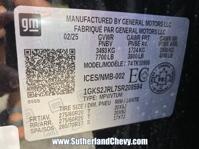 Certified 2025 GMC Yukon XL Denali w/ Sun & Power Step Package image 57