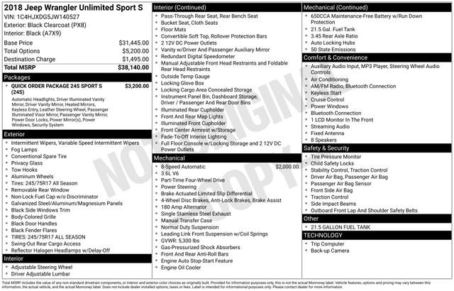 Used 2018 Jeep Wrangler Unlimited Sport S image 20