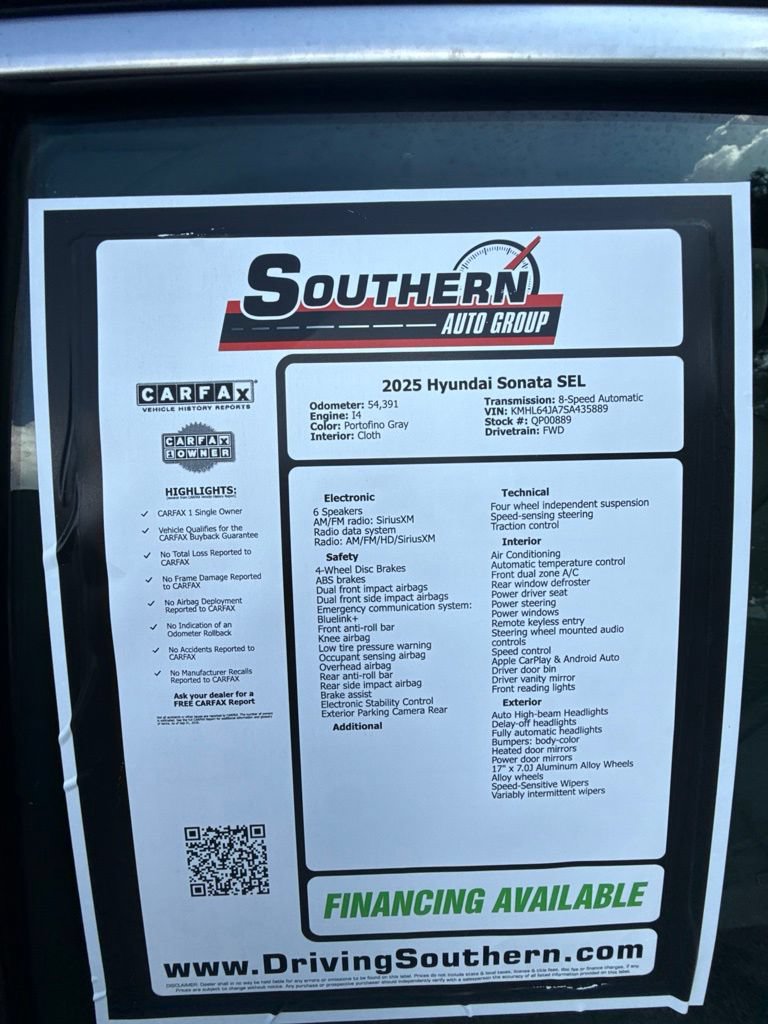 Used 2025 Hyundai Sonata SEL FWD image 12
