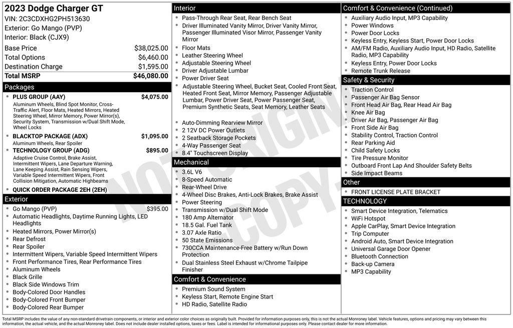 Certified 2023 Dodge Charger GT w/ Plus Group RWD image 42