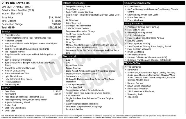 Used 2019 Kia Forte LXS FWD image 24