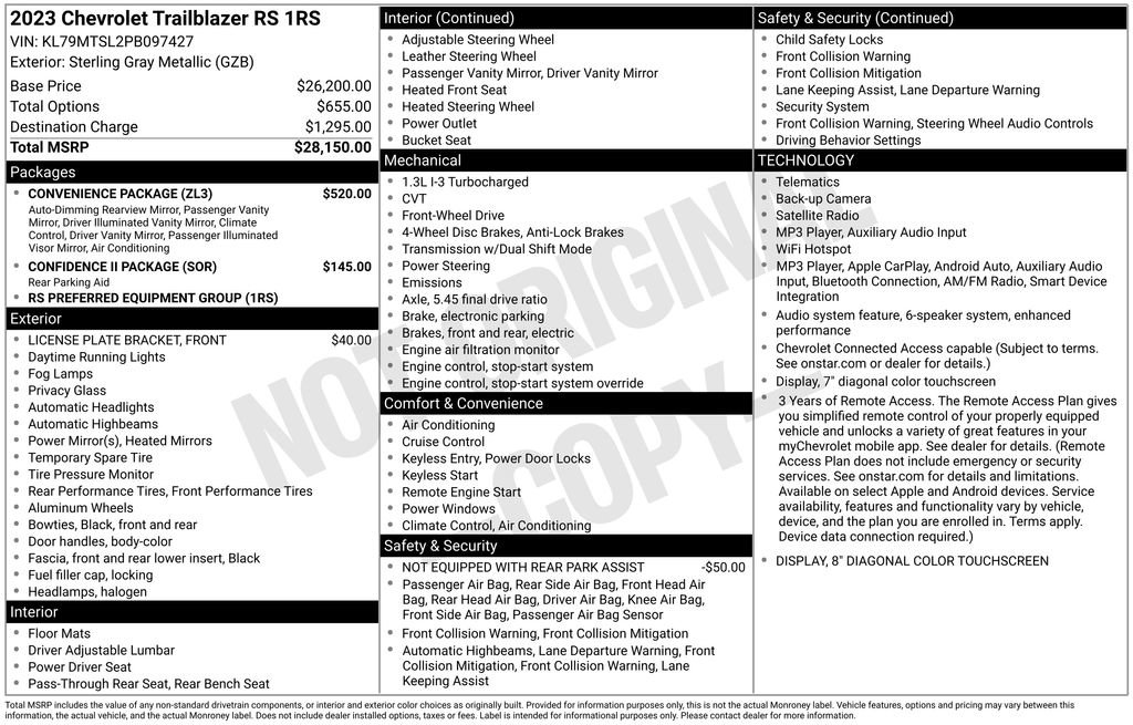 Certified 2023 Chevrolet TrailBlazer RS w/ Convenience Package FWD image 7