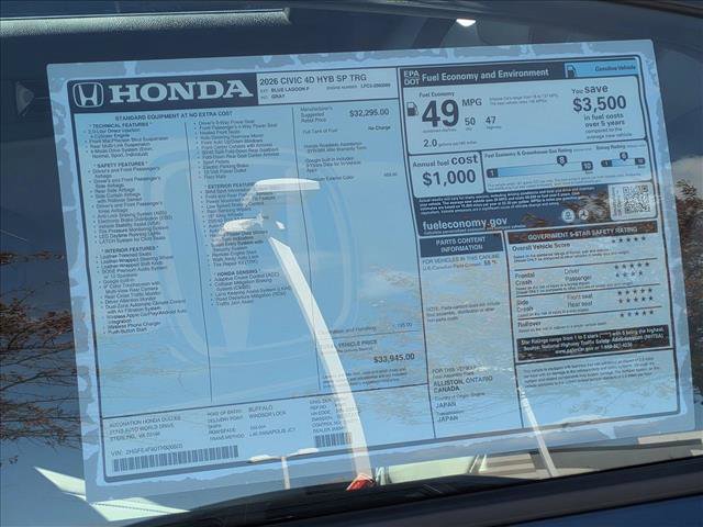 New 2026 Honda Civic Sport Touring image 19