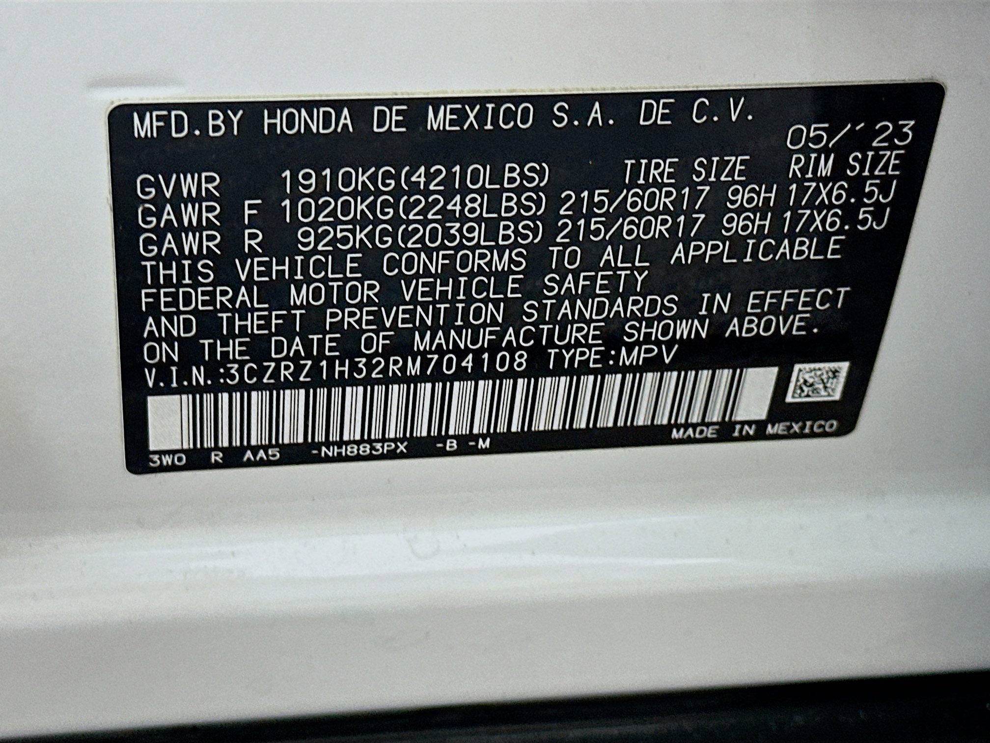 Used 2024 Honda HR-V LX image 12