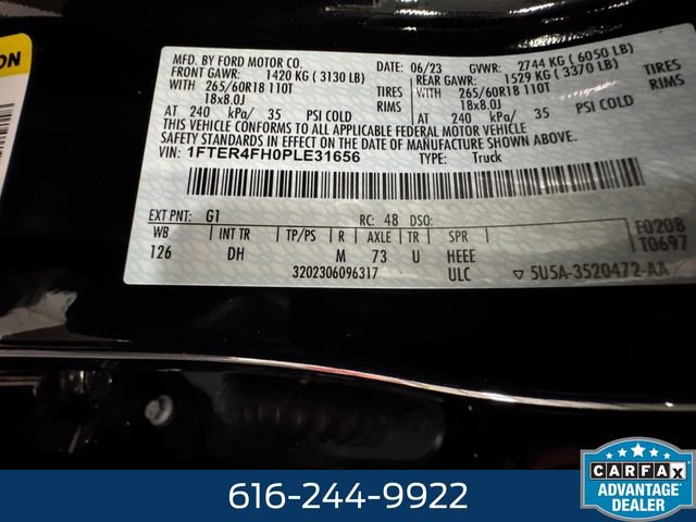 Used 2023 Ford Ranger Lariat w/ FX4 Off-Road Package AWD/4WD image 26