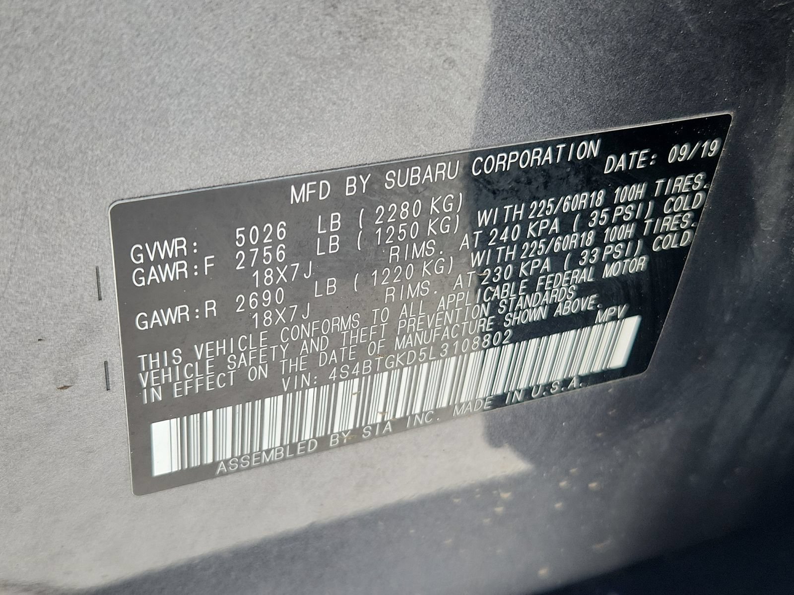 Used 2020 Subaru Outback Onyx Edition XT AWD/4WD image 19