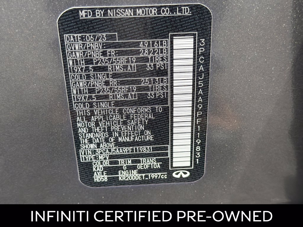 Certified 2023 INFINITI QX50 Pure FWD image 27