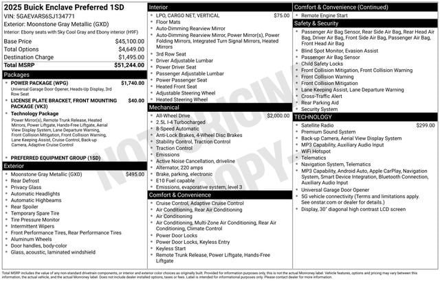 Used 2025 Buick Enclave Preferred w/ Power Package image 40