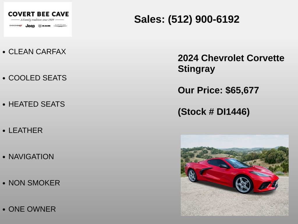 Used 2024 Chevrolet Corvette Stingray Coupe w/ 1LT RWD image 6