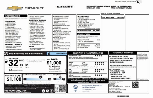 Used 2022 Chevrolet Malibu LT image 3
