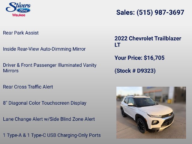 Used 2022 Chevrolet TrailBlazer LT w/ Convenience Package FWD image 22