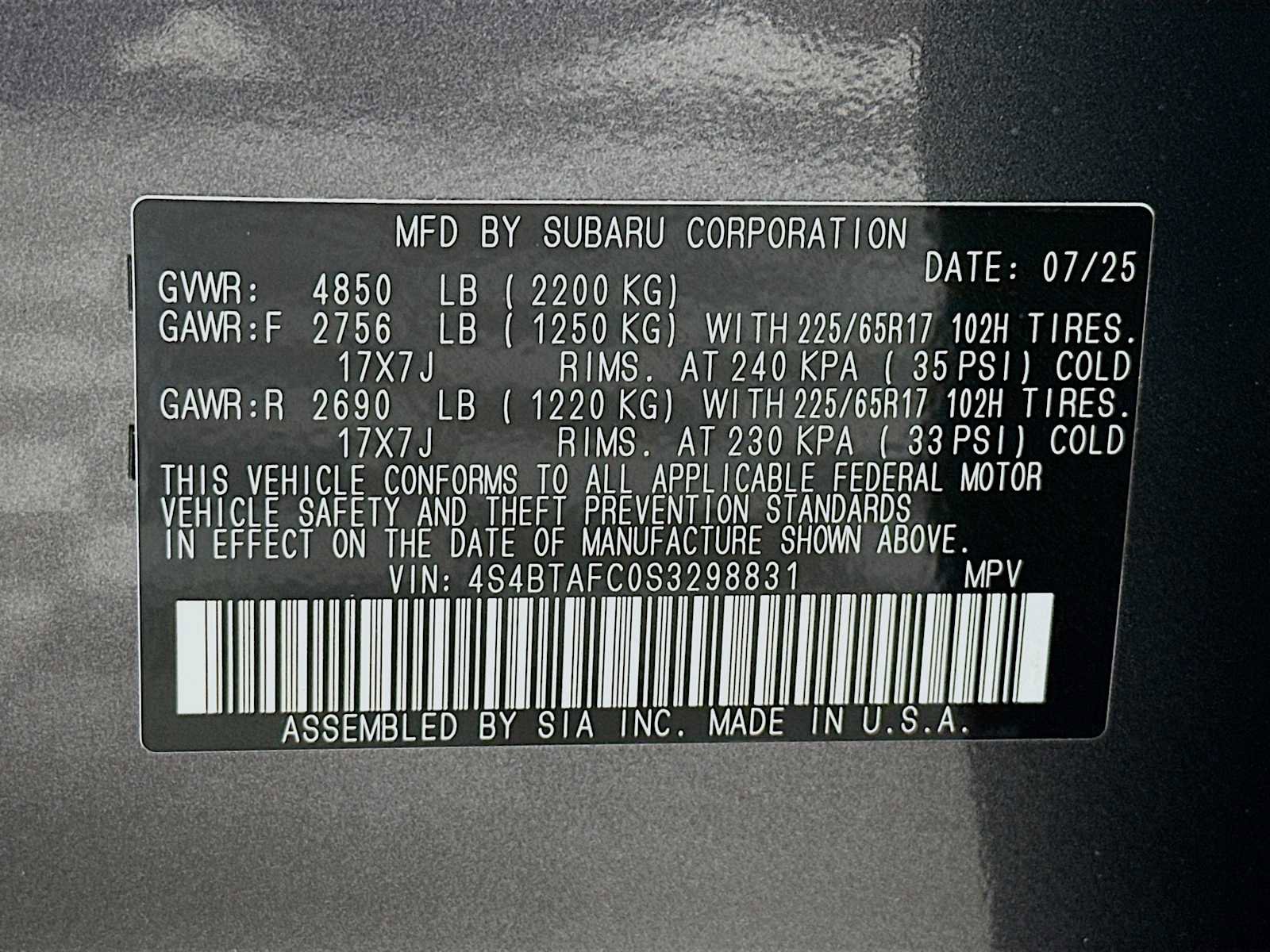 Certified 2025 Subaru Outback Premium AWD/4WD image 31