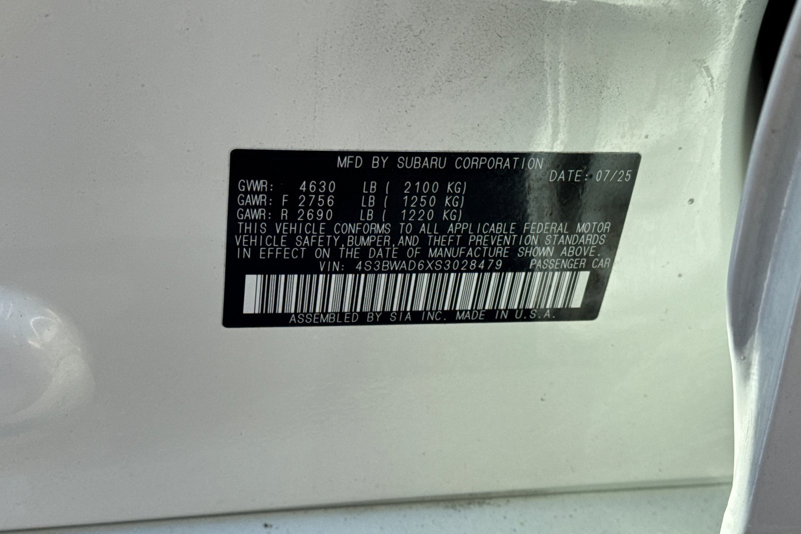 Certified 2025 Subaru Legacy Premium AWD/4WD image 27